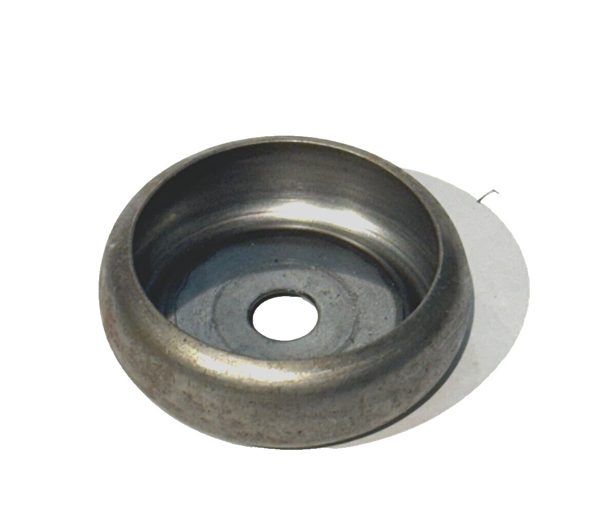 New- Old stock 2-1/4″ Da., 3/4″ Tall Unf. Steel Cup, Break, Bobeche, lamp part