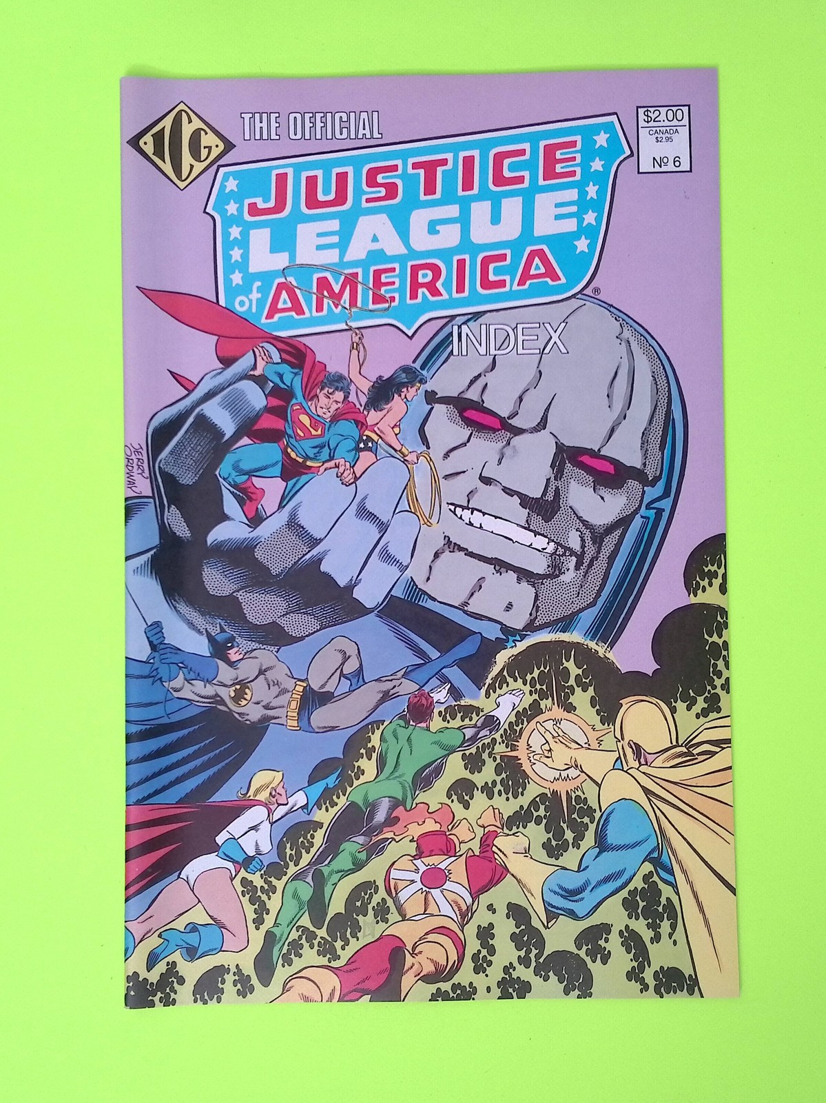 The Official Justice League of America Index #6 1986 ICG High Grade W67-83