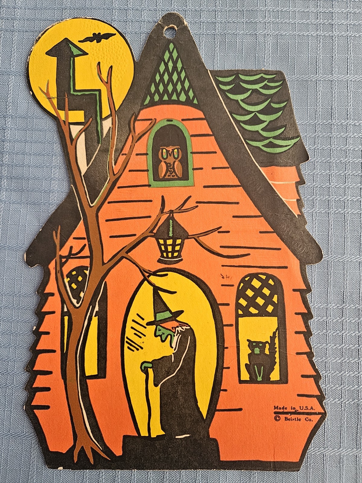 Vintage 1950’s Beistle Die-Cut Halloween Haunted House Decoration Beistle Co USA