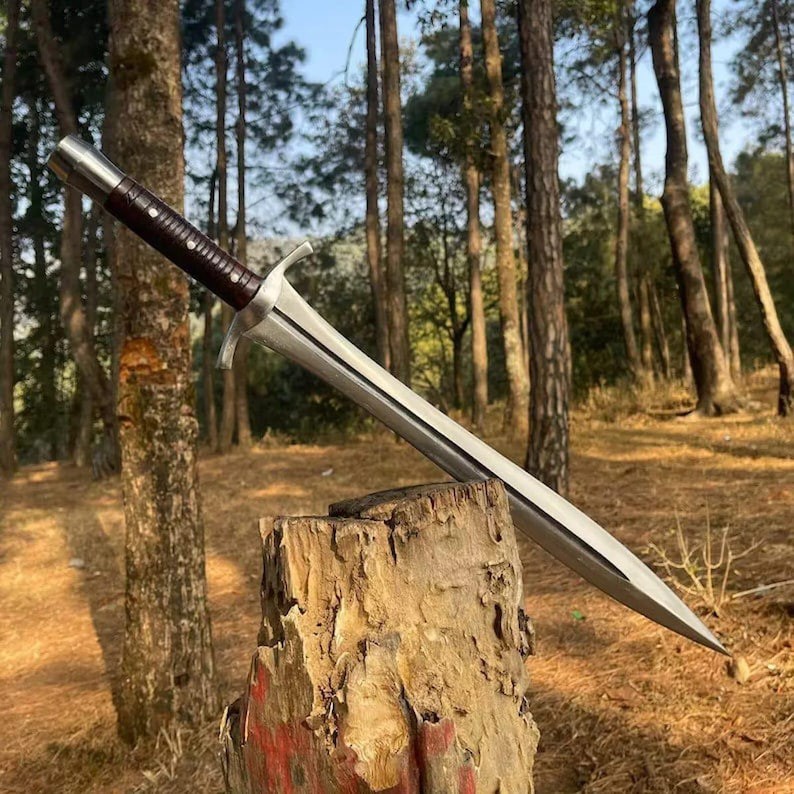 Custom Handmade Carbon Steel Blade Classical Viking Sword | Hunting | 32 inches