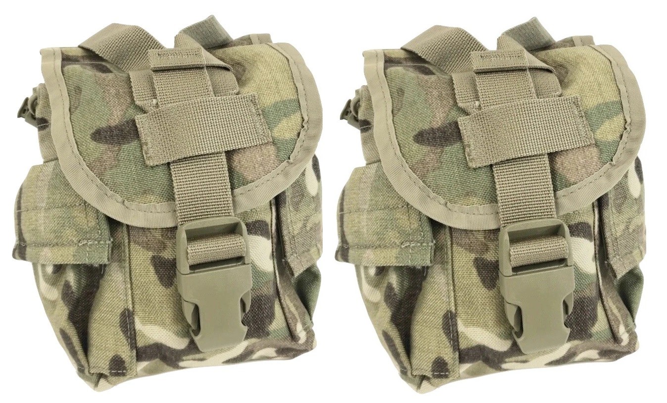 2 Pack FAIR US Army 1 QT General Purpose Canteen Pouch Molle II Multicam OCP