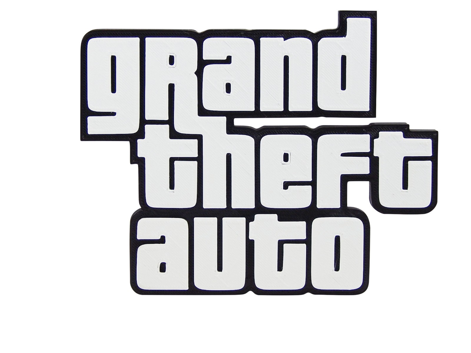 Grand Theft Auto GTA Game Logo Sign Display 3D Wall Desk Shelf Art 6″x4 3/4″x3/8