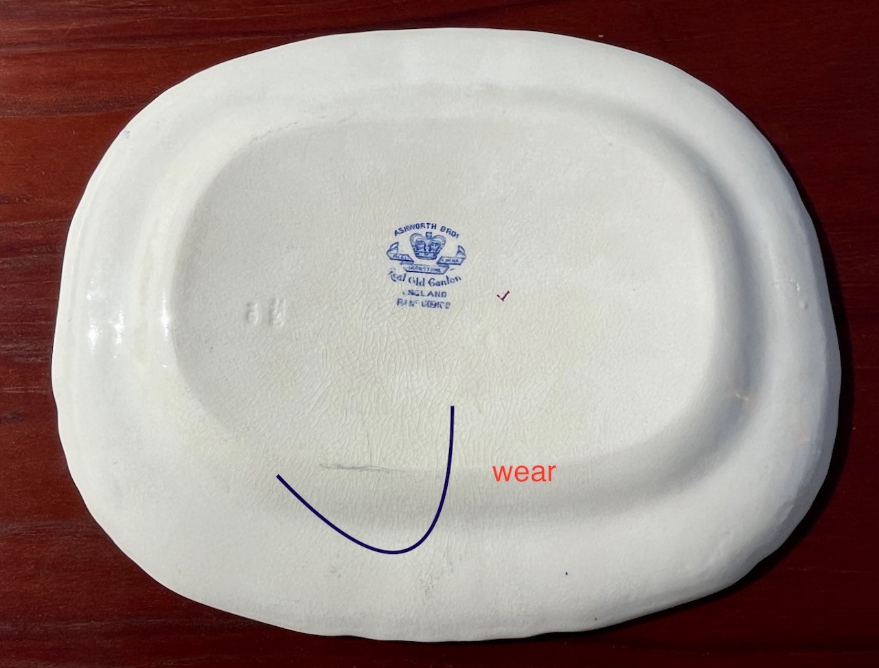 Antique Canton Staffordshire Ashworth Bros Blue White Chinoiserie Transfer ware