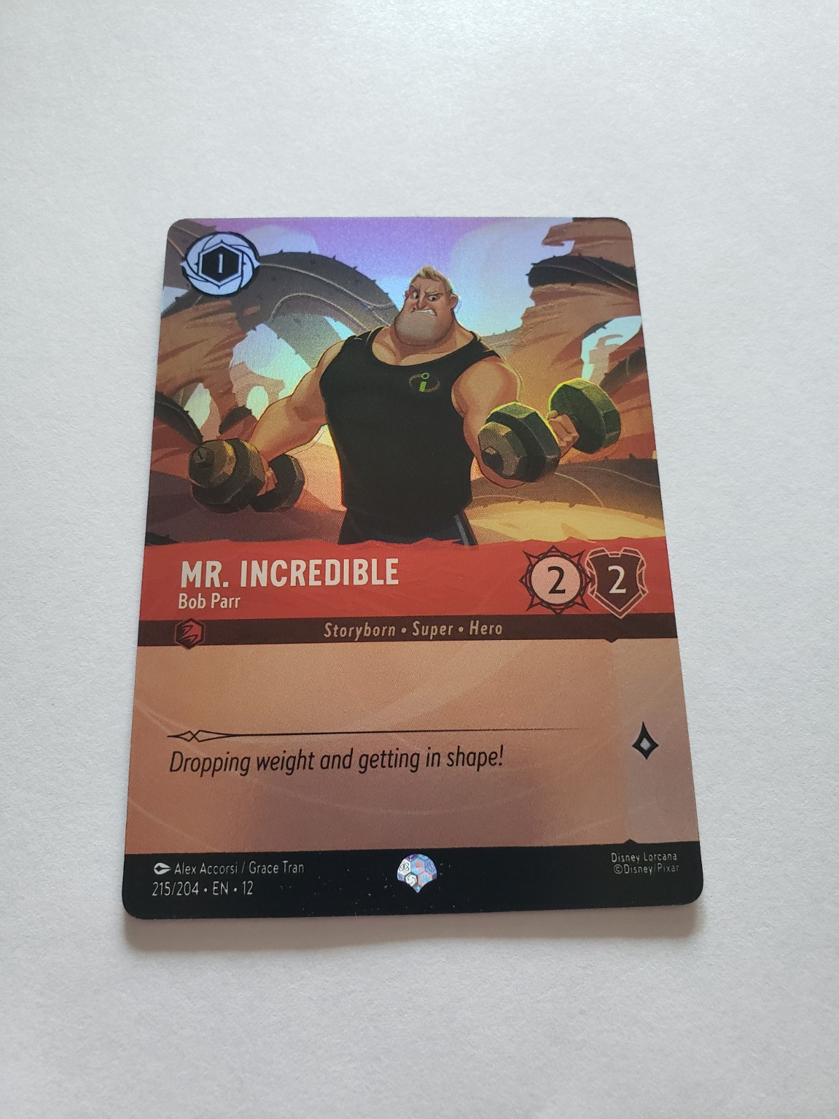 Mr. Incredible Bob Parr 215/204 Epic Foil Disney Lorcana Wilds Unknown