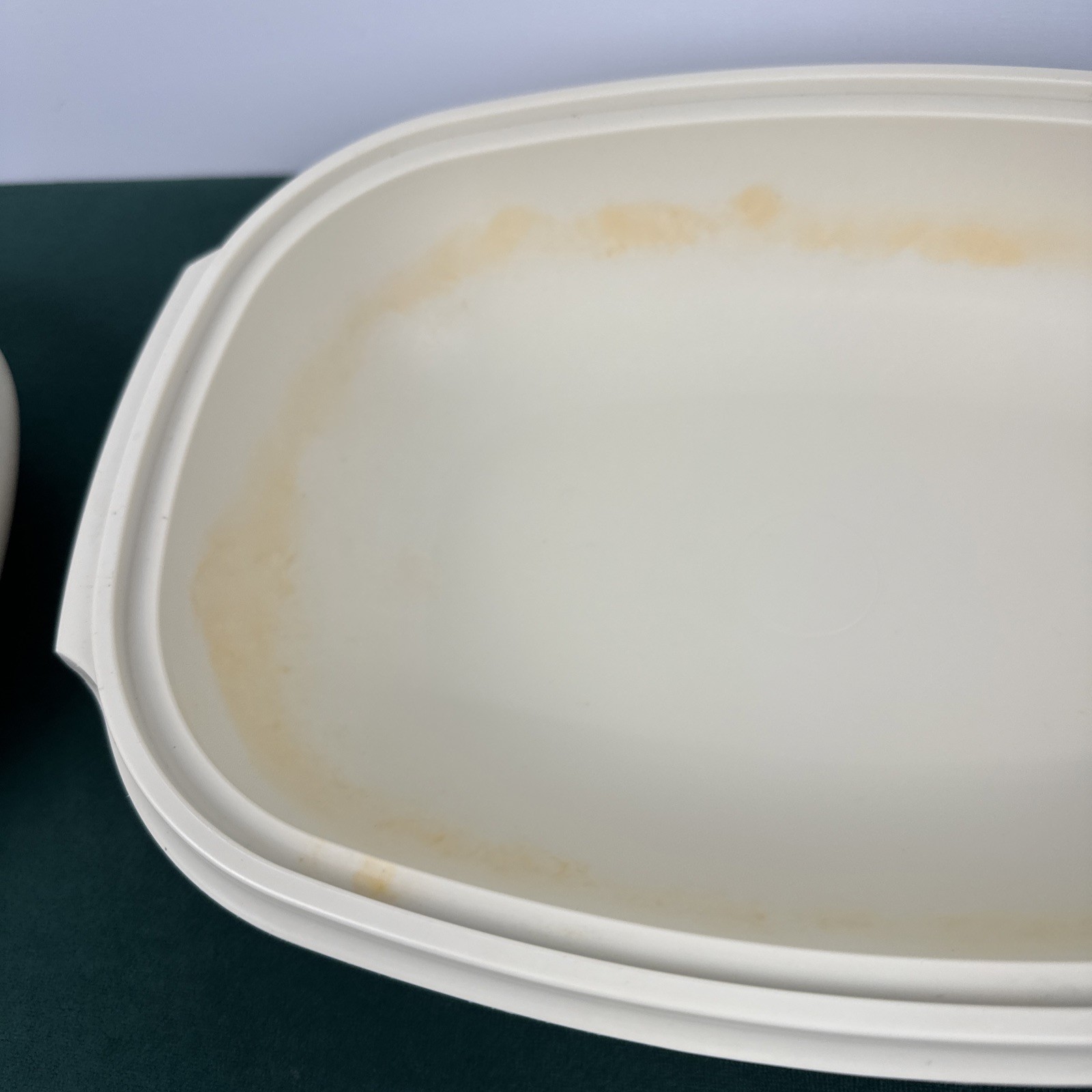 Vintage Tupperware Microwave Vegetable Rice Steamer Almond