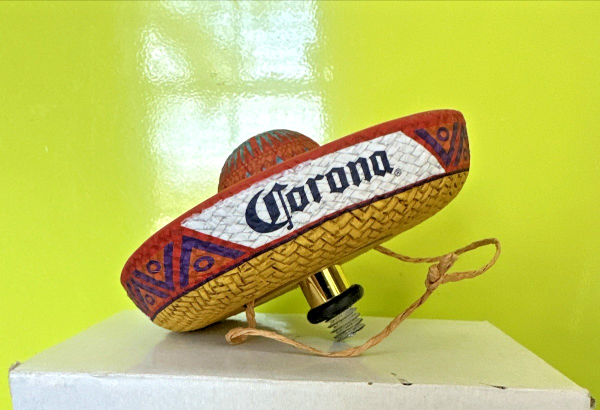 CORONA Cerveza Sombrero BEER Tap Handle Topper Cancun MEXICO Beach Brewery