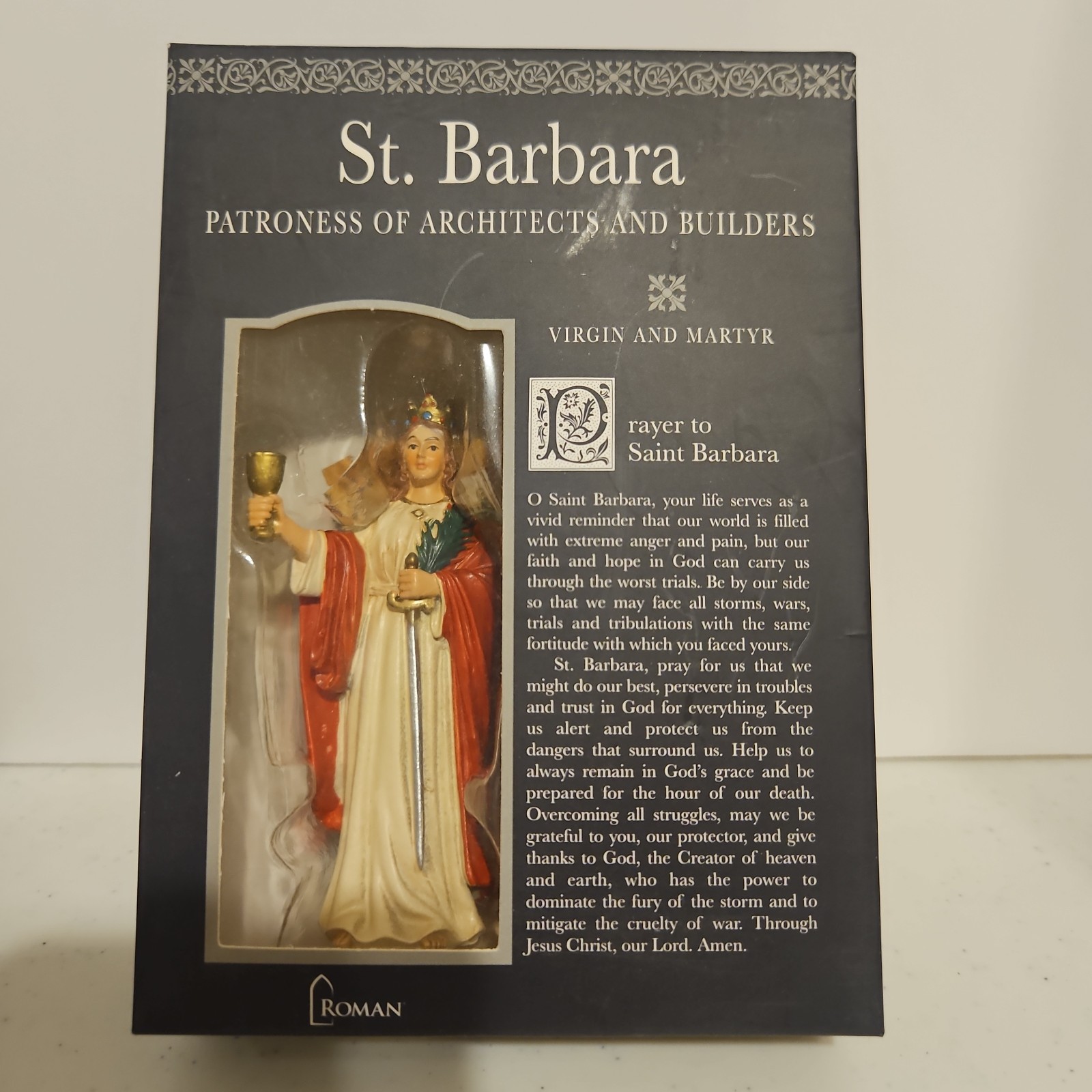 2 Figures Patron Saint Collection Roman Inc. St. Barbara & St Joan of Arc