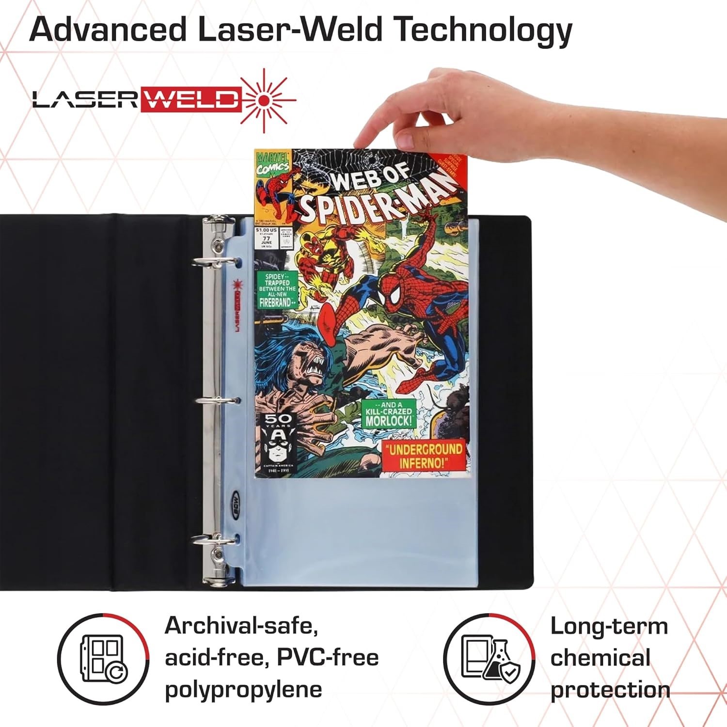 1000 1 Pocket Comic Book Protection Pages BCW Acid Free Laser Weld Safe Storage