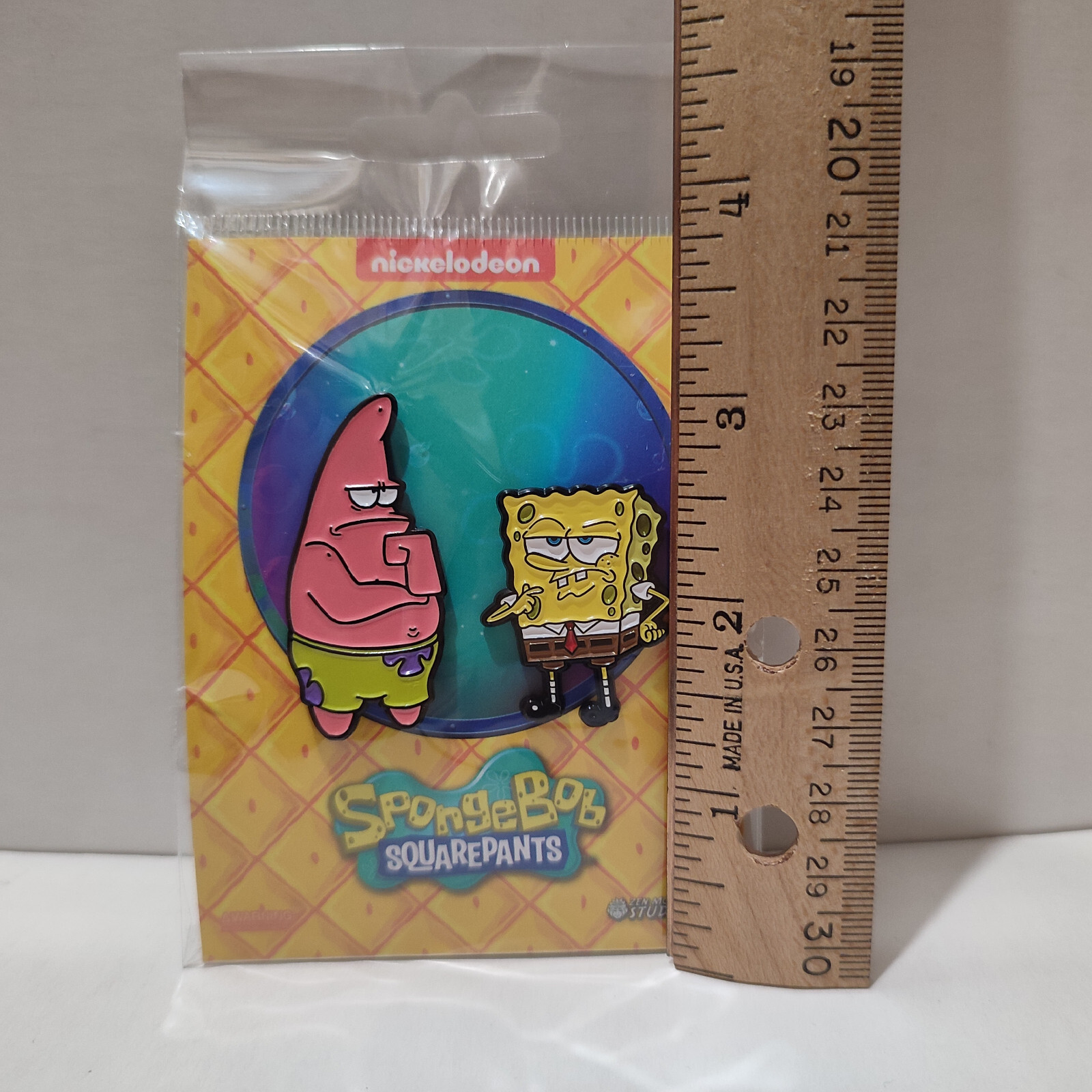 Spongebob Squarepants & Patrick Free Form Jazz Enamel Pins Set Official Badges