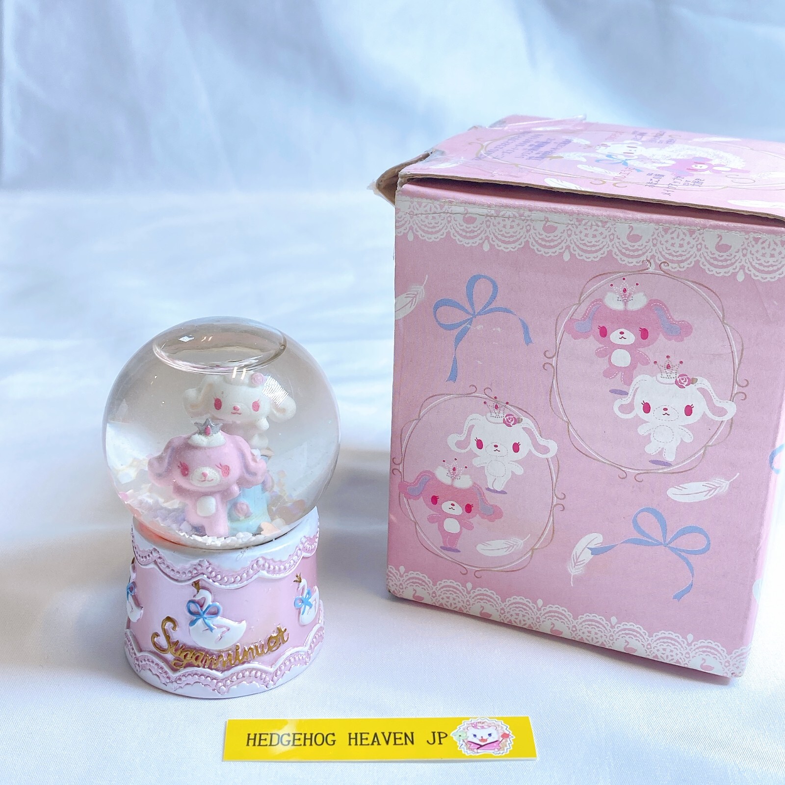 Sanrio Sugarbunnies Mini Snow Globe Dome 2008 Limited Christmas 6.5cm With Box