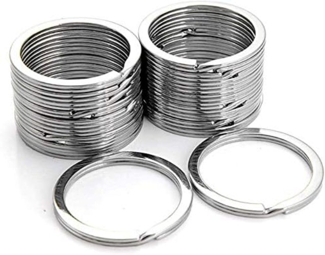 100-Pack 1.2 Inch Silver Metal Key Rings – Crafting & Daily Use