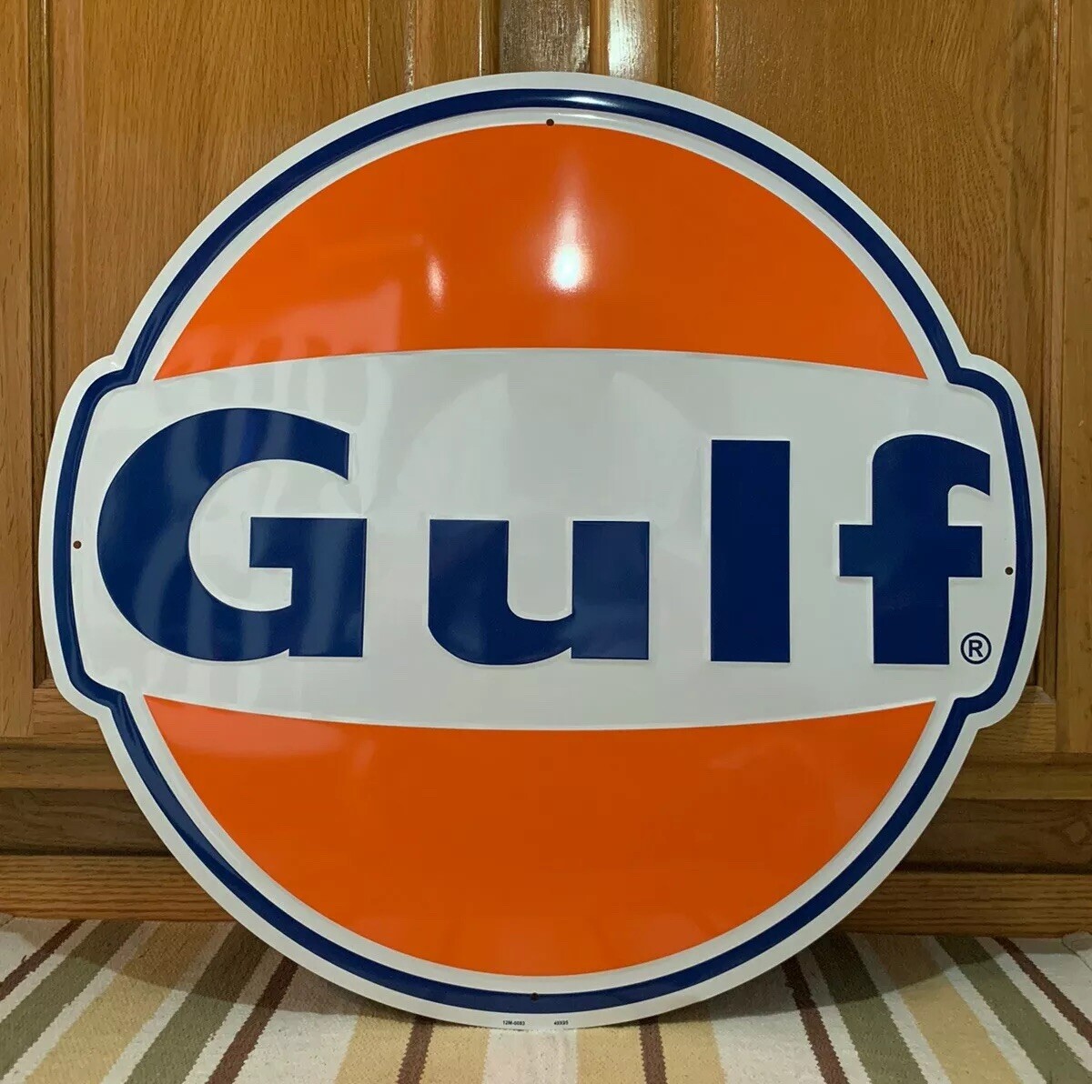 Gulf Gasoline Metal Sign Garage Vintage Style Wall Decor Tools Oil Bar Pub