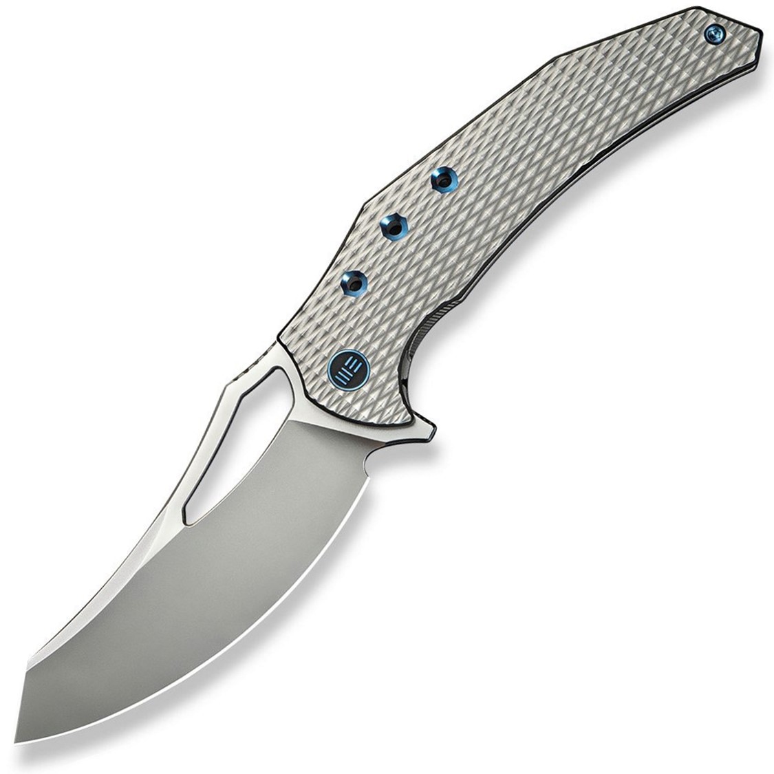 We Knife Epaulette Framelock Bead Blasted Titanium Folding M390 Knife 240243