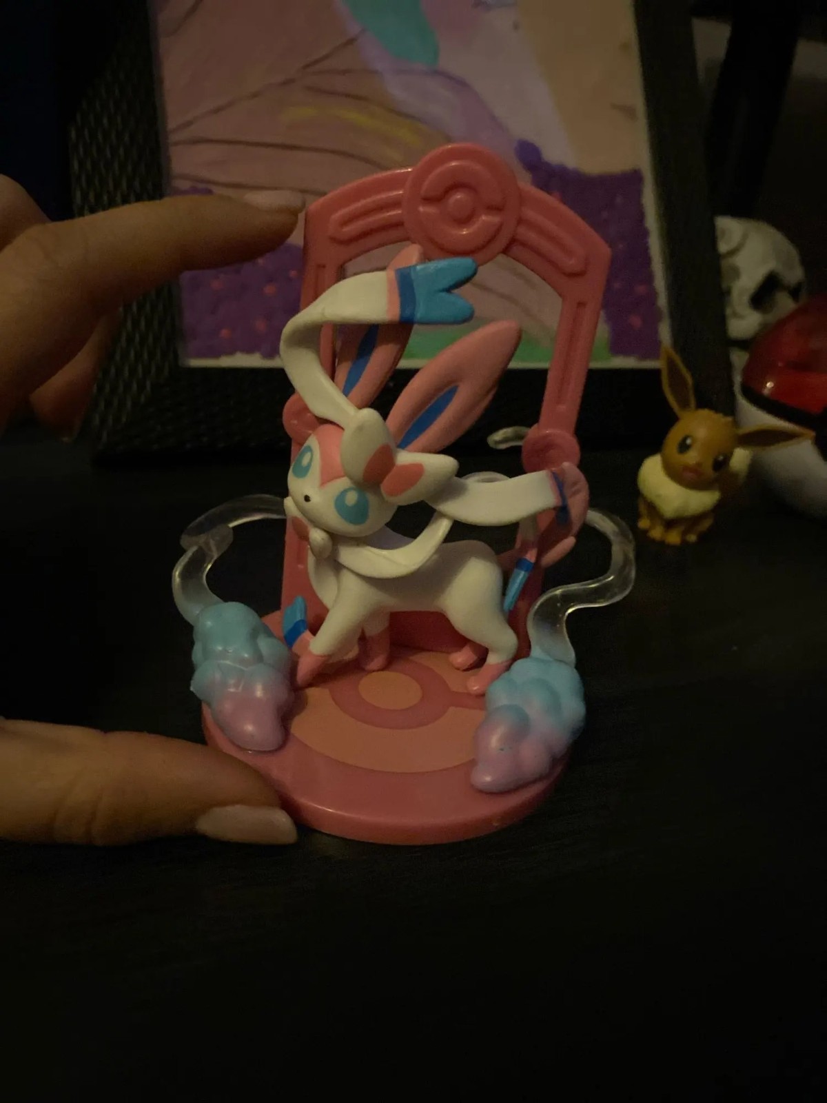 Eevee Evolution Figurines with Stand and Character Frame