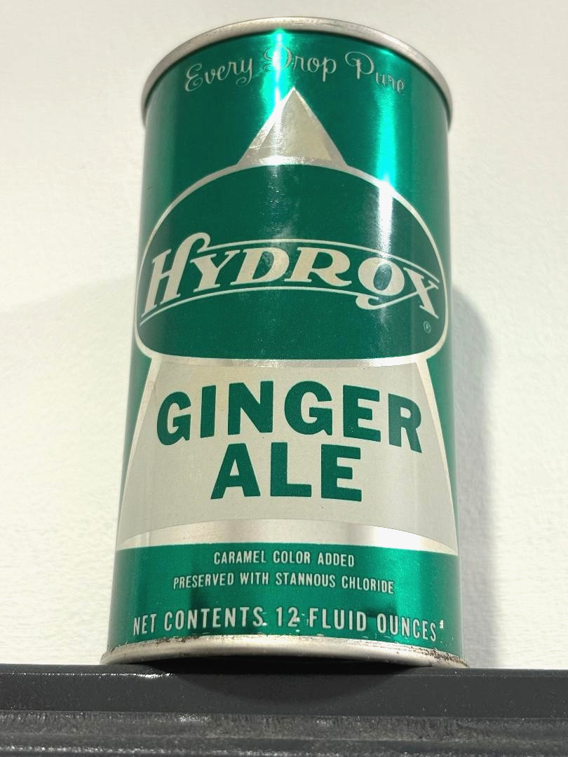 Hydrox Ginger Ale Soda Can – EMPTY 12oz, 1960’s Fan Tab CAN, Chicago ILL. 60638
