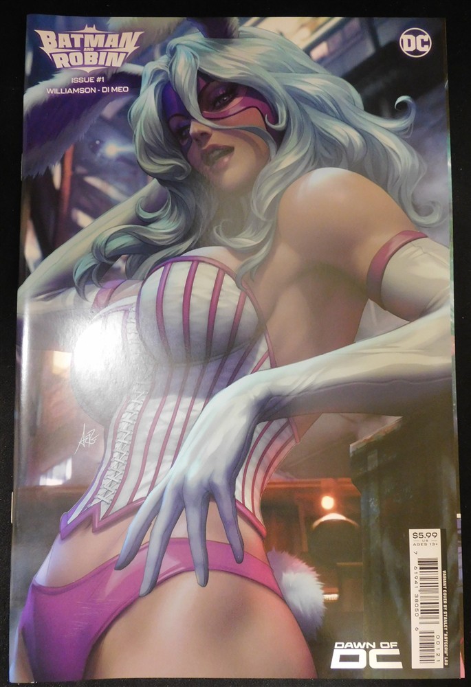 BATMAN AND ROBIN 1 B DC VARIANT COMIC WHITE RABBIT ARTGERM LAU DI MEO 2023 NM