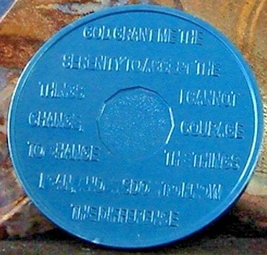 Alcoholics Anonymous AA 6 Month Aluminum Medallion Coin Chip Token Sober Sobriet