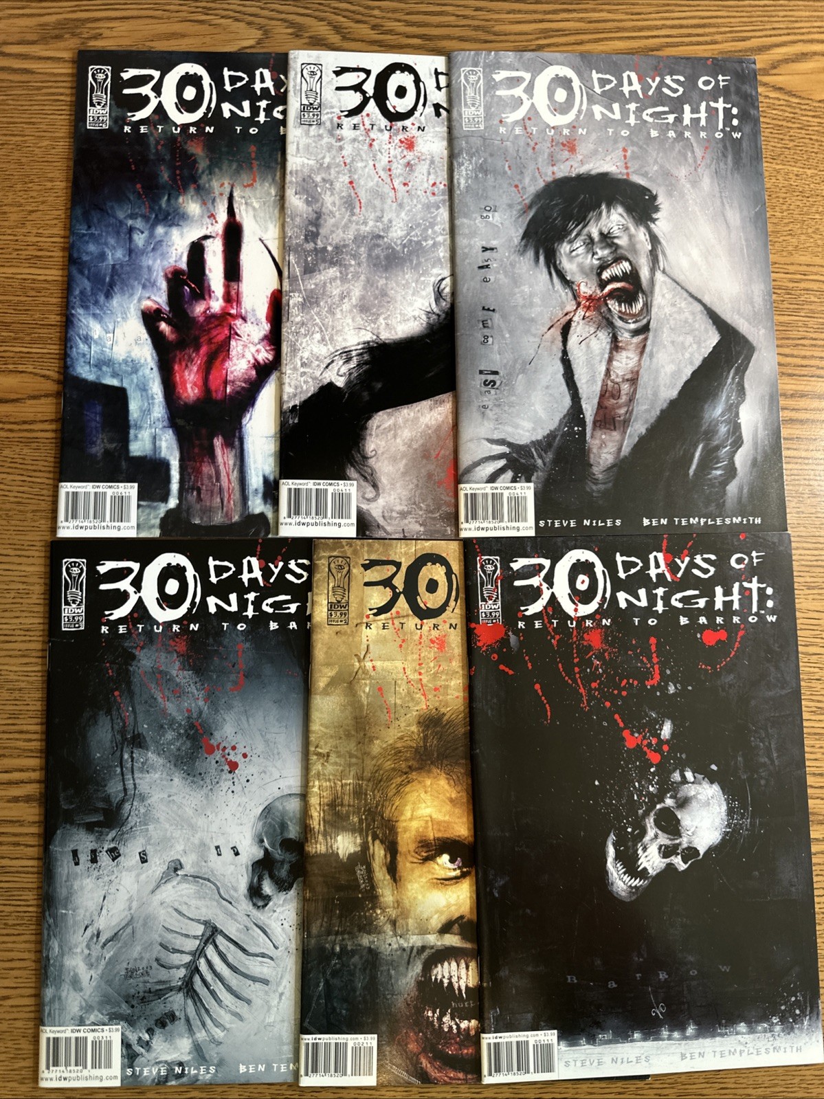 30 Days of Night: Return To Barrow #1 2 3 4 5 6 2004 IDW Complete Set Lot VF/NM