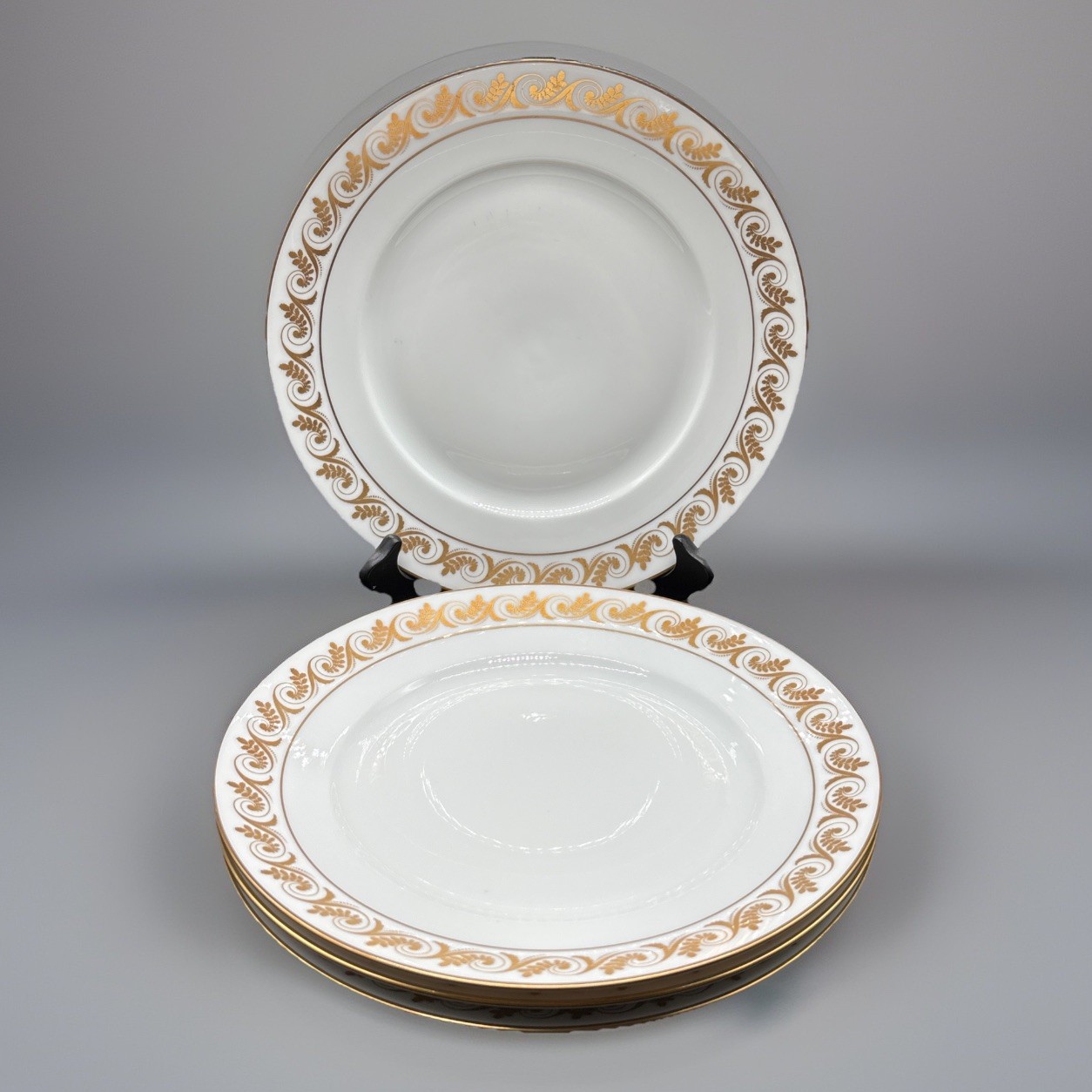 Vintage Richard Ginori Italy Aosta Dinner Plates 10 3/8″ Set Of 4