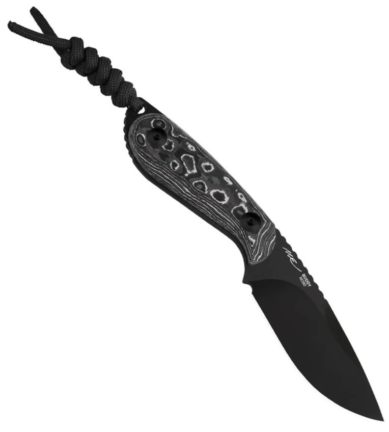 Kizer Cutlery Buddy Fixed Knife 3″ Bohler M390 Steel Blade Carbon Fiber Handle