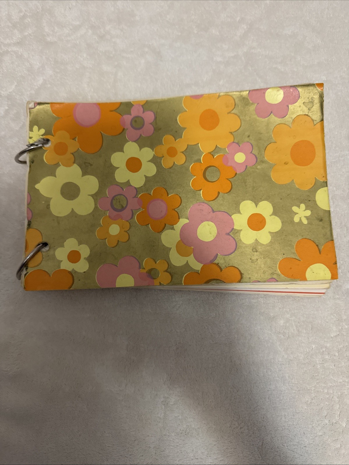 Vintage Handmade Church Recipe Book 2 Ring Flaws