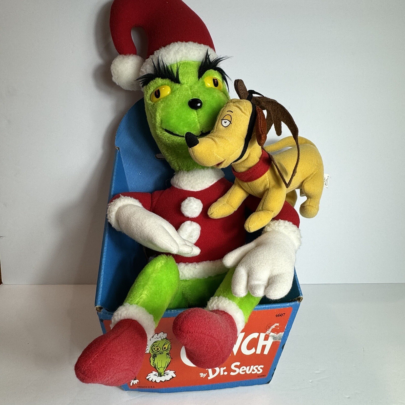 Vintage Christmas Grinch & Max Plush Grinch 1983 Coleco Max Hallmark 1998