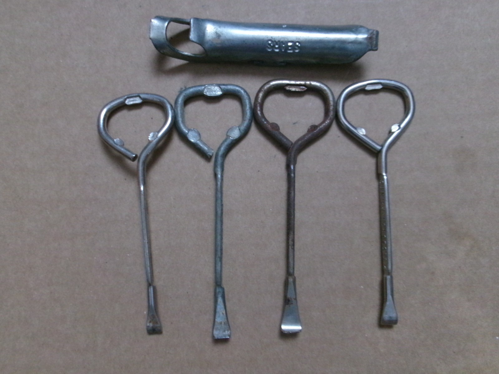 Five Piece Different Vintage Paint Can Openers Lot