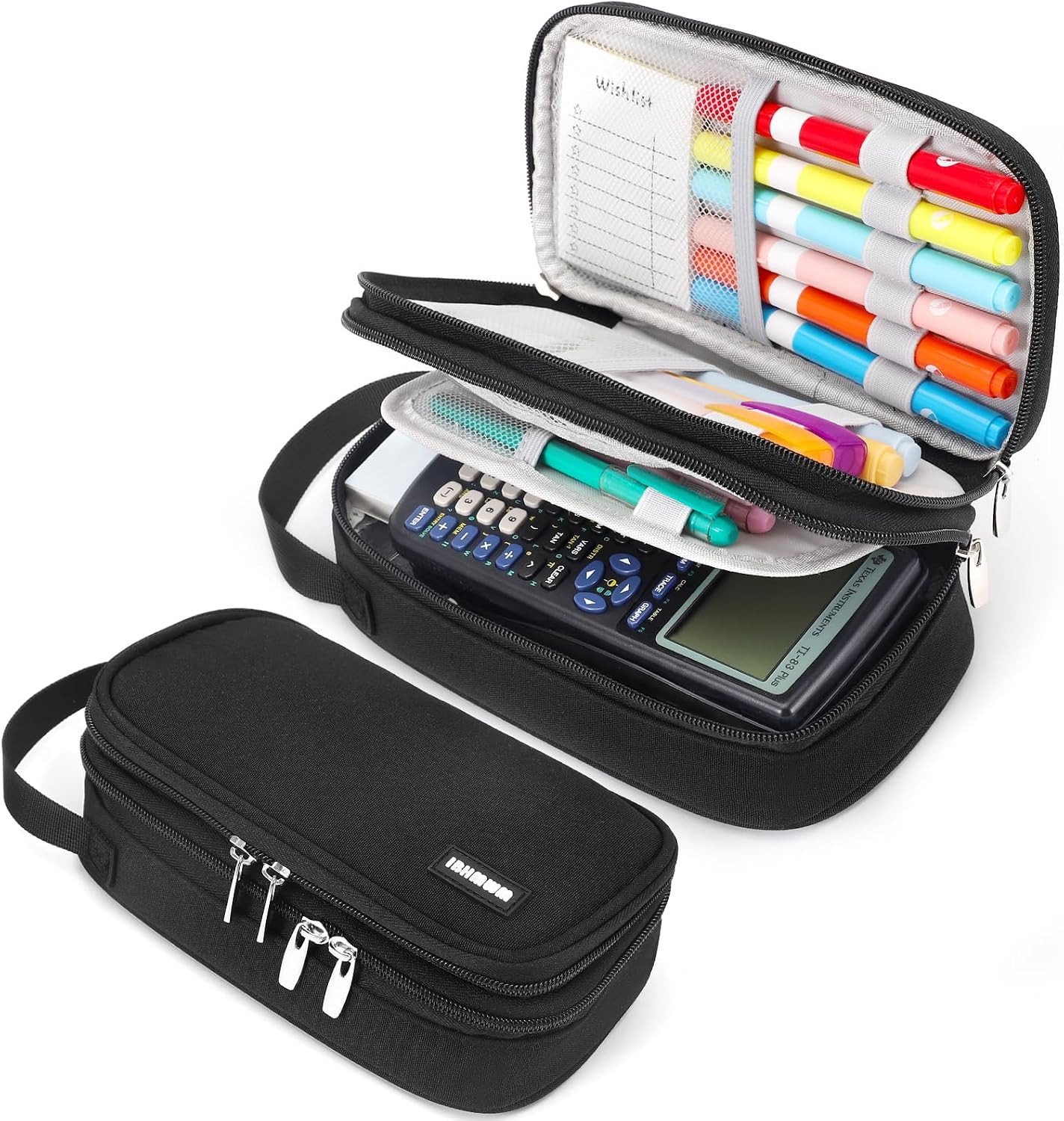 Pencil Case Large, High Capacity Canvas Big Pencil Pouch Organizer Holder | 5 Co