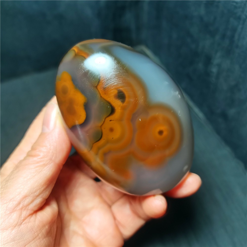 Rare 239G Natural Inner Mongolia Gobi Eye Agate Ornaments Healing WYY3845