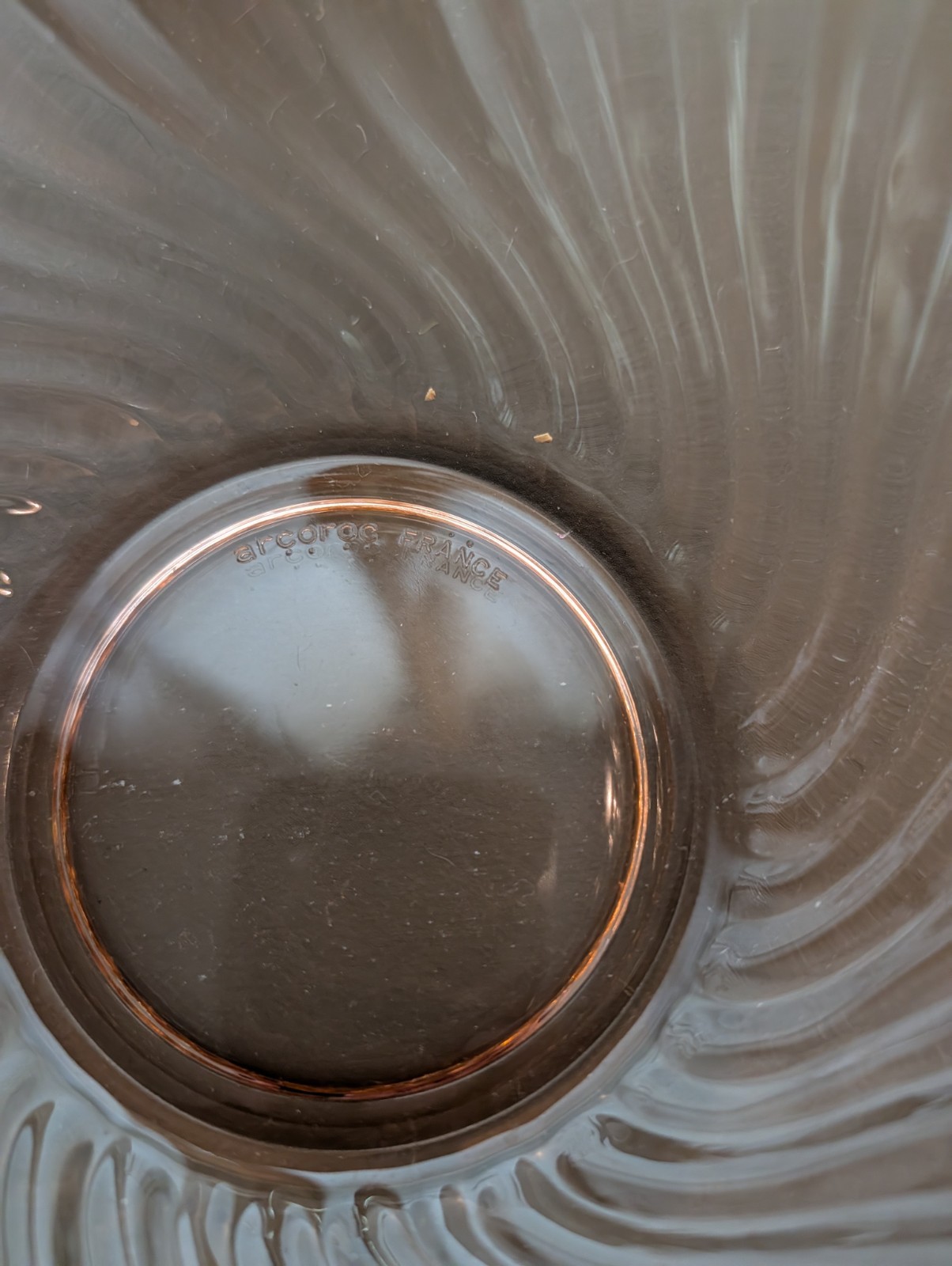 Set Of 3 Nesting Arcoroc Glassware Rosaline Bowls Made In France Swirled