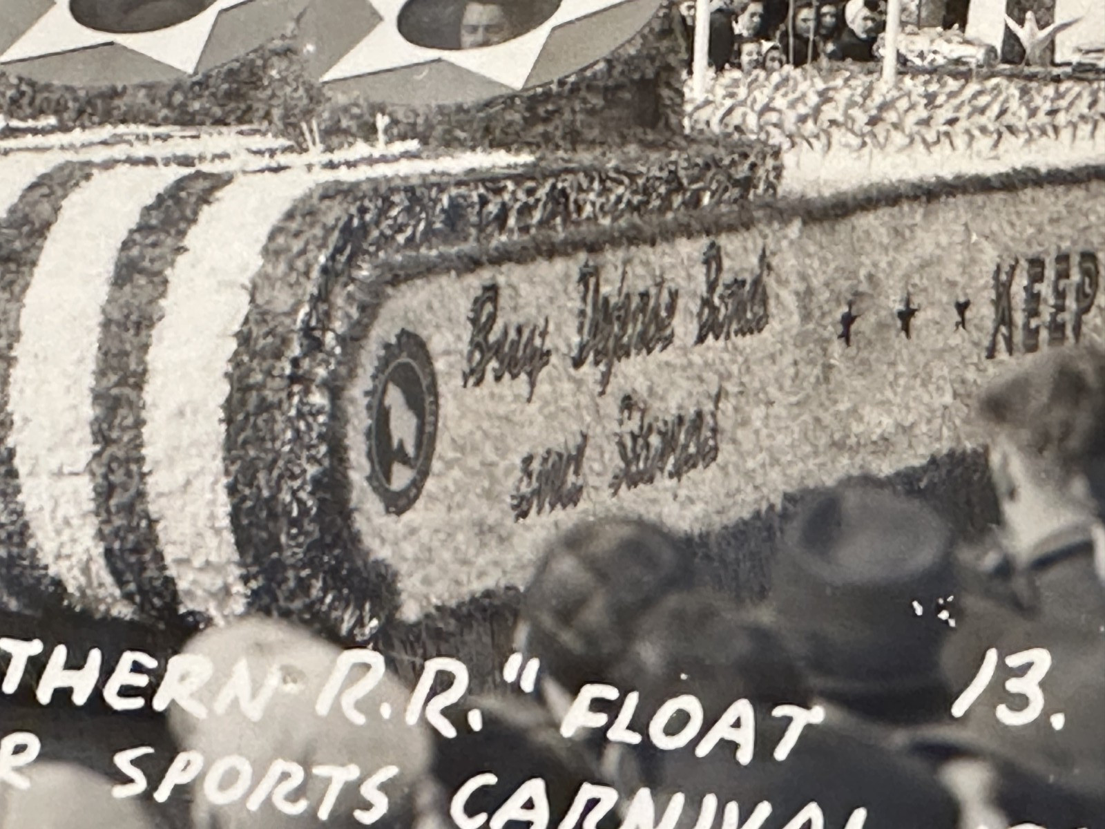1942 SAINT PAUL MN WINTER CARNIVAL Great Northern Pacific RAILROAD Postcard RPPC