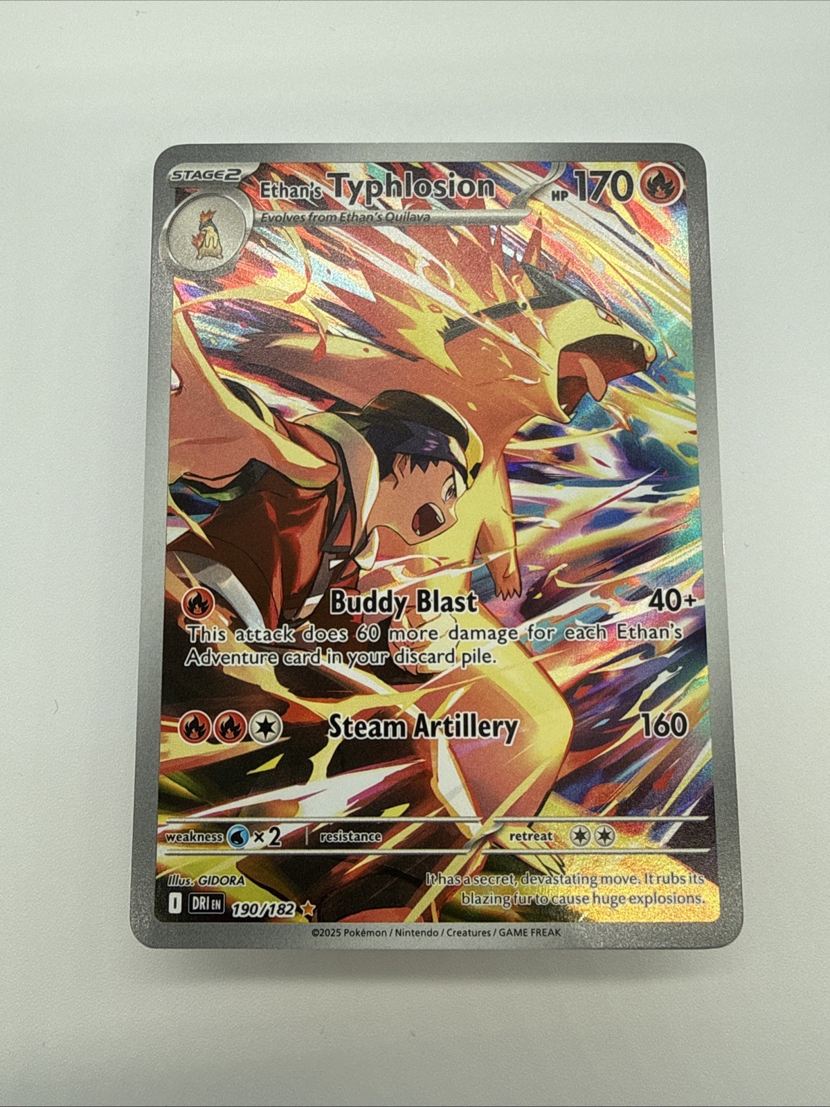 Pokémon TCG Ethan’s Typhlosion Destined Rivals Illustration Rare Card 190/182