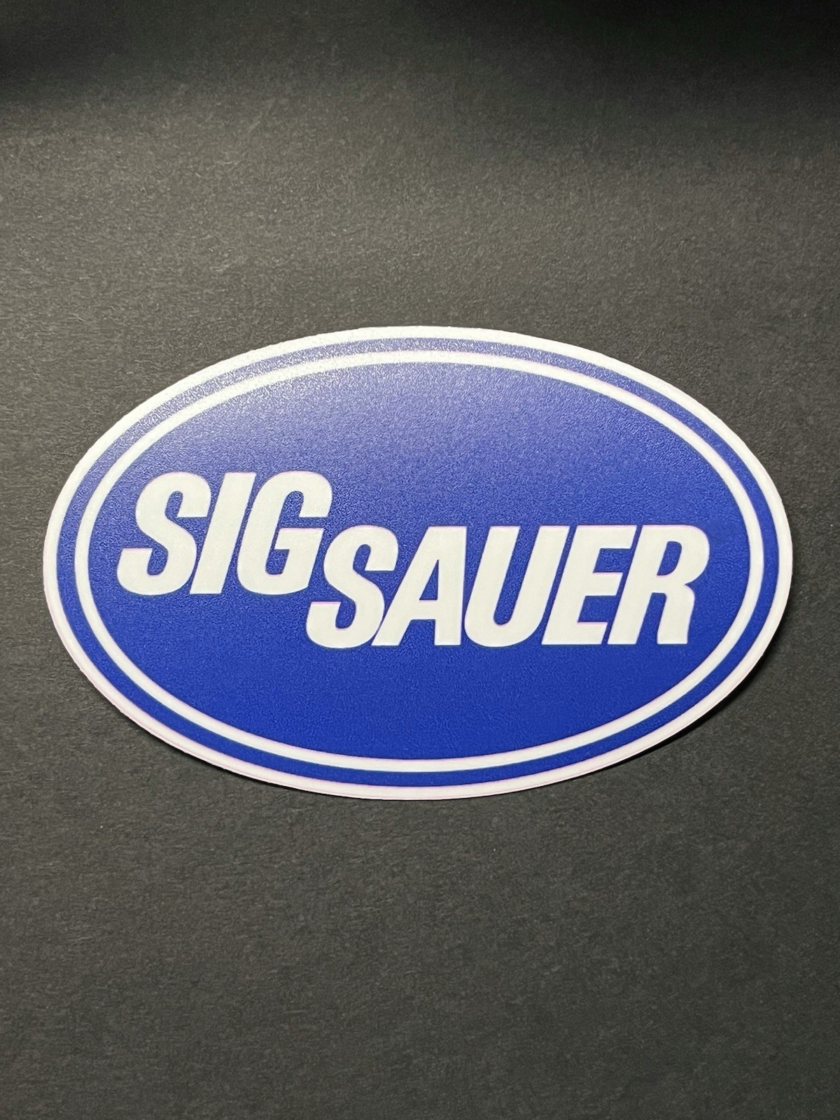 Sig Firearms lndoor/outdoor Waterproof Oval Sticker Decal Die Cut 3.75”X2.5”