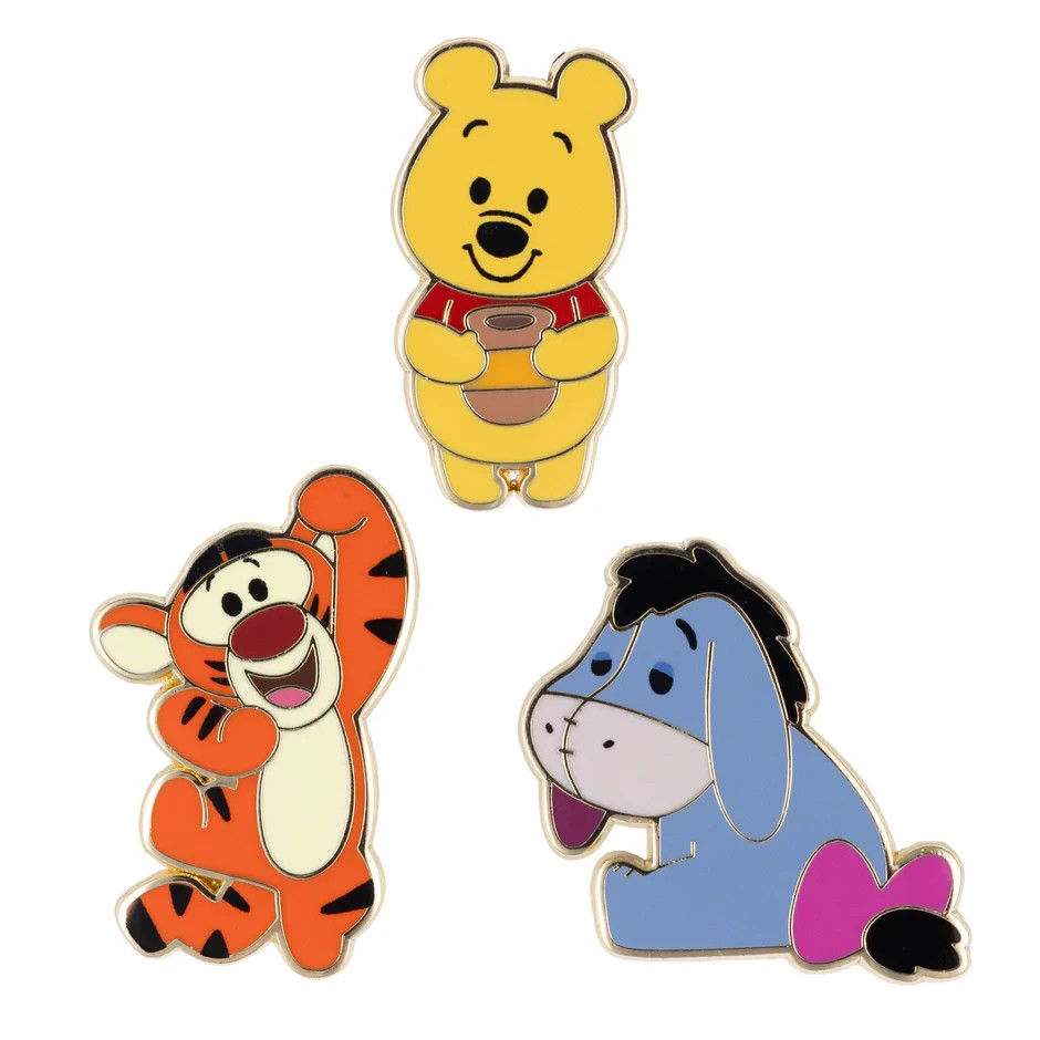 Disney Winnie the Pooh, Eeyore and Tigger Micro Pin Set – NEW on Card – LE 500