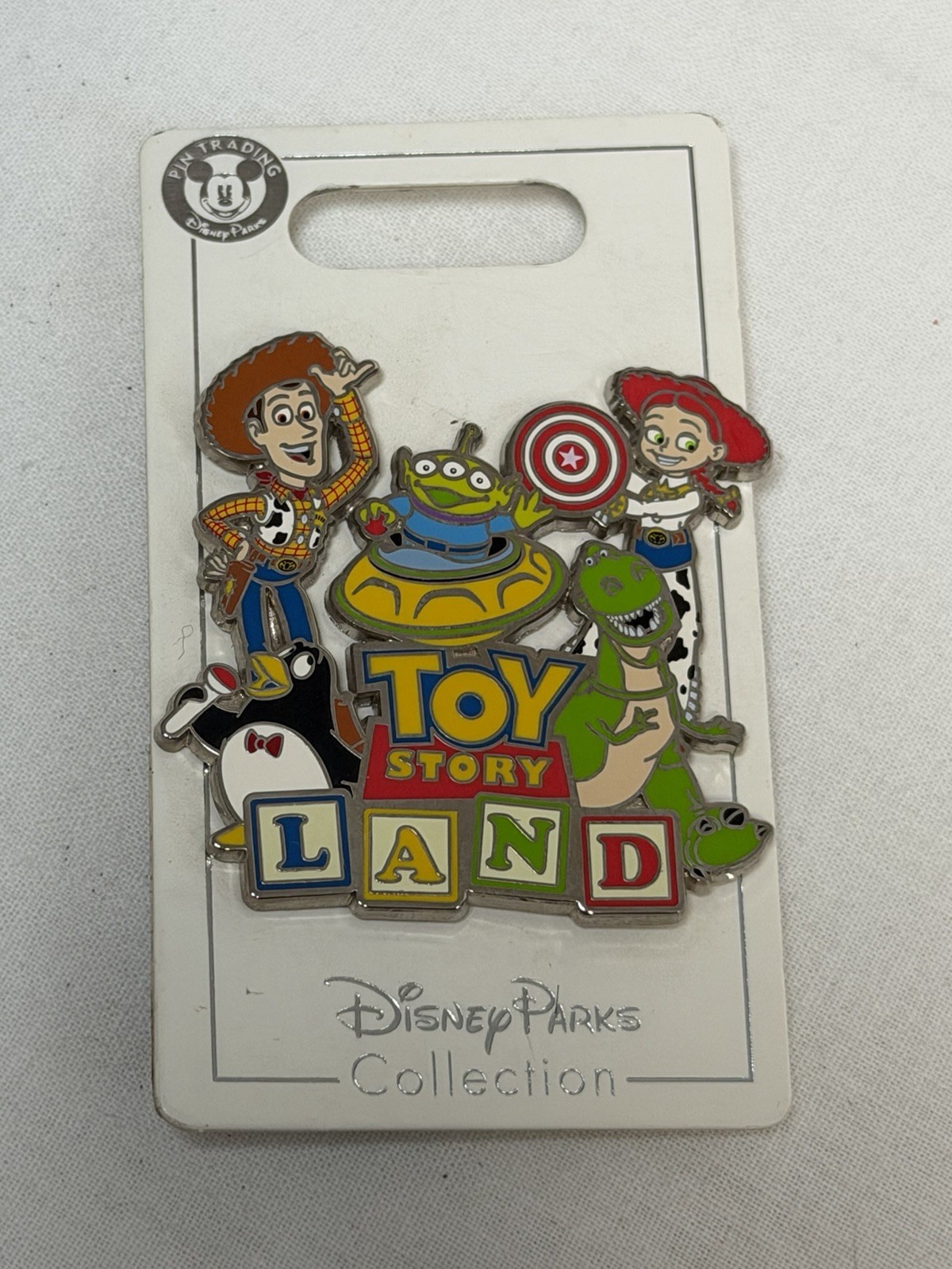 2018 WDW Disney Toy Story Land Logo Grand Opening Woody,Jessie,Wheezy & Rex Pin