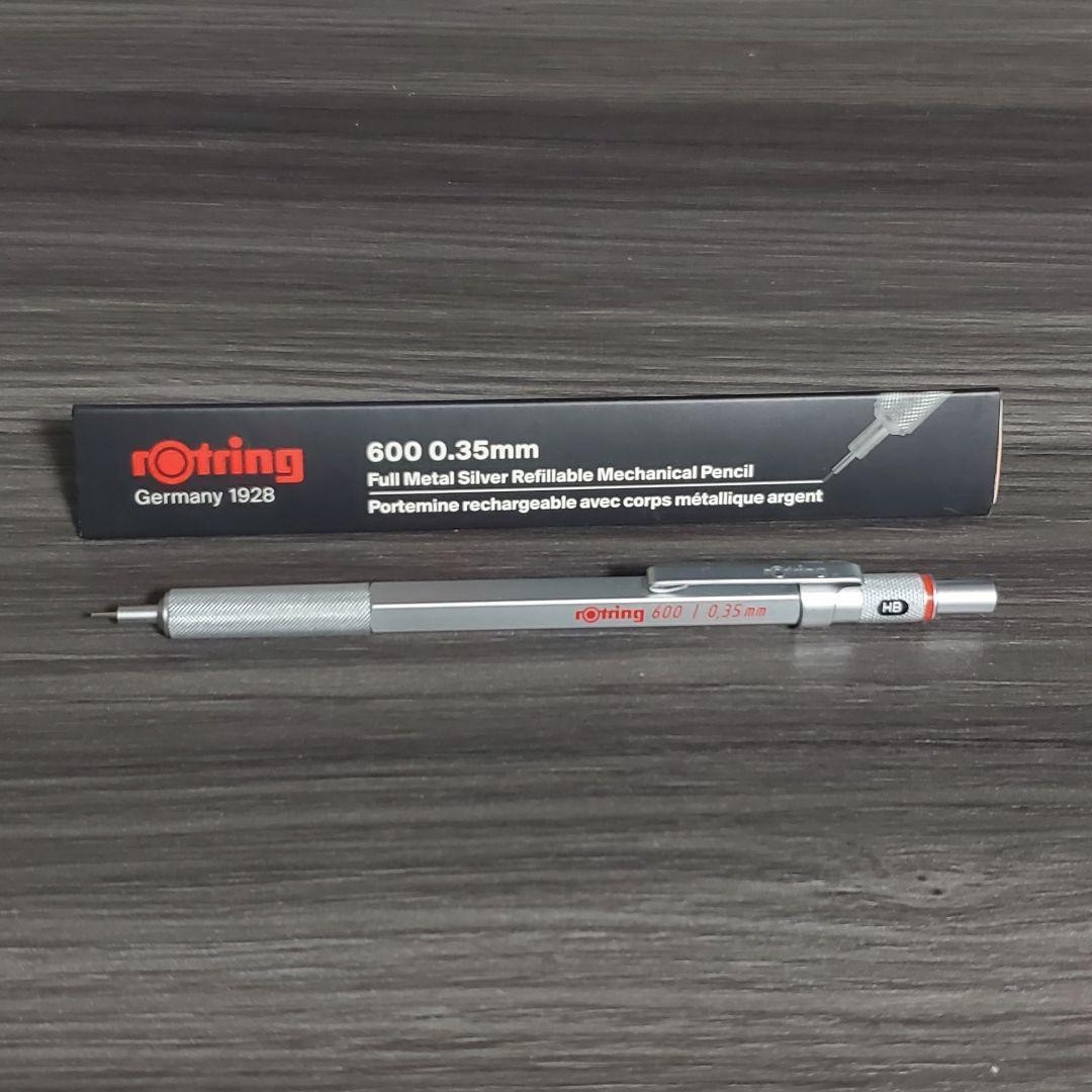 rotring 600 0.35mm mechanical pencil silver