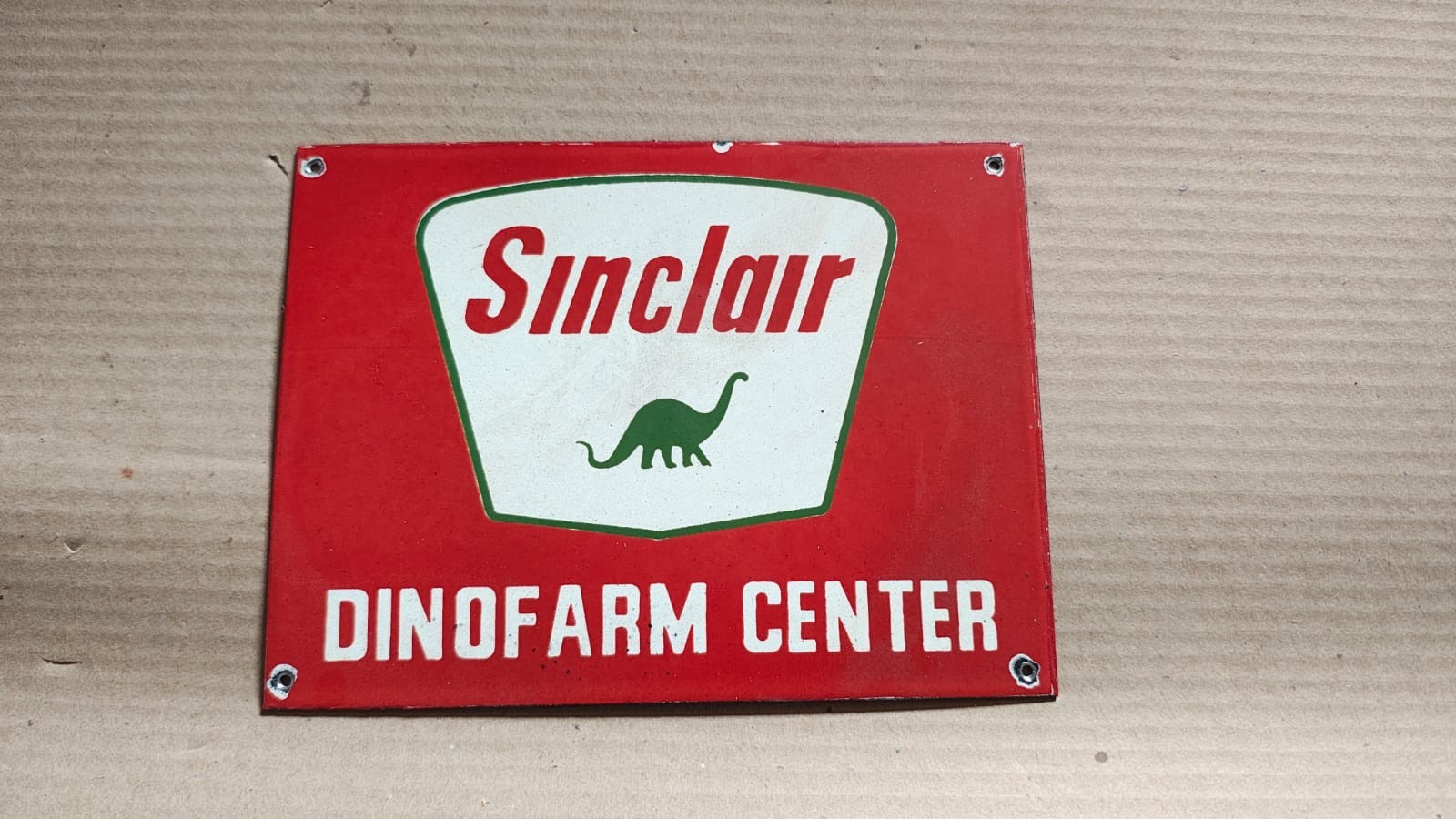 Porcelain Sinclair Enamel Sign Size 8″ x 6″ Inches