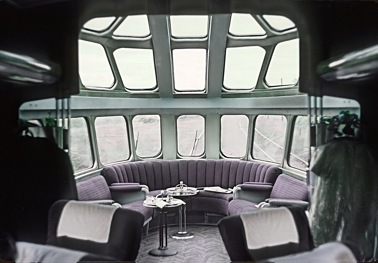 Skytop Lounge Interior on Train 2 the Afternoon Hiawatha Aug 8 1967 5 x 7 Photo