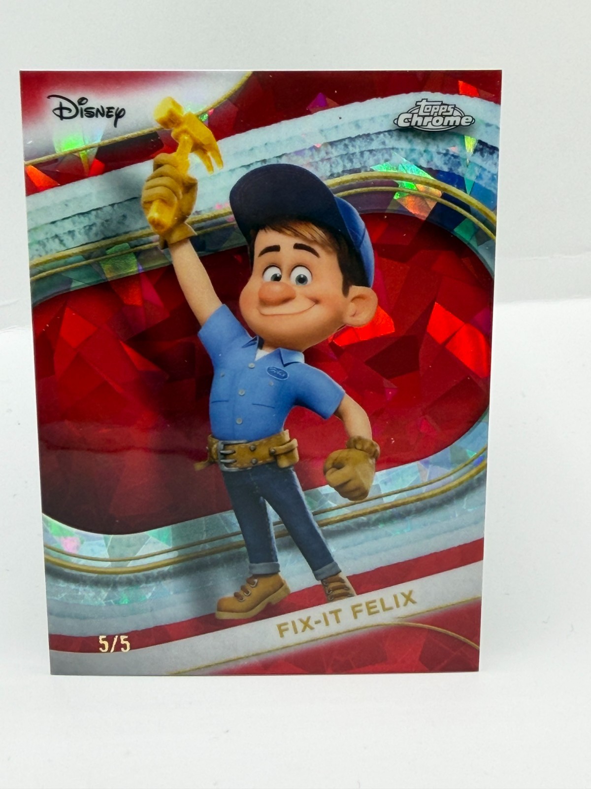 2025 Topps Chrome Disney red Refractor #66 Fix-It Felix 5/5 last print