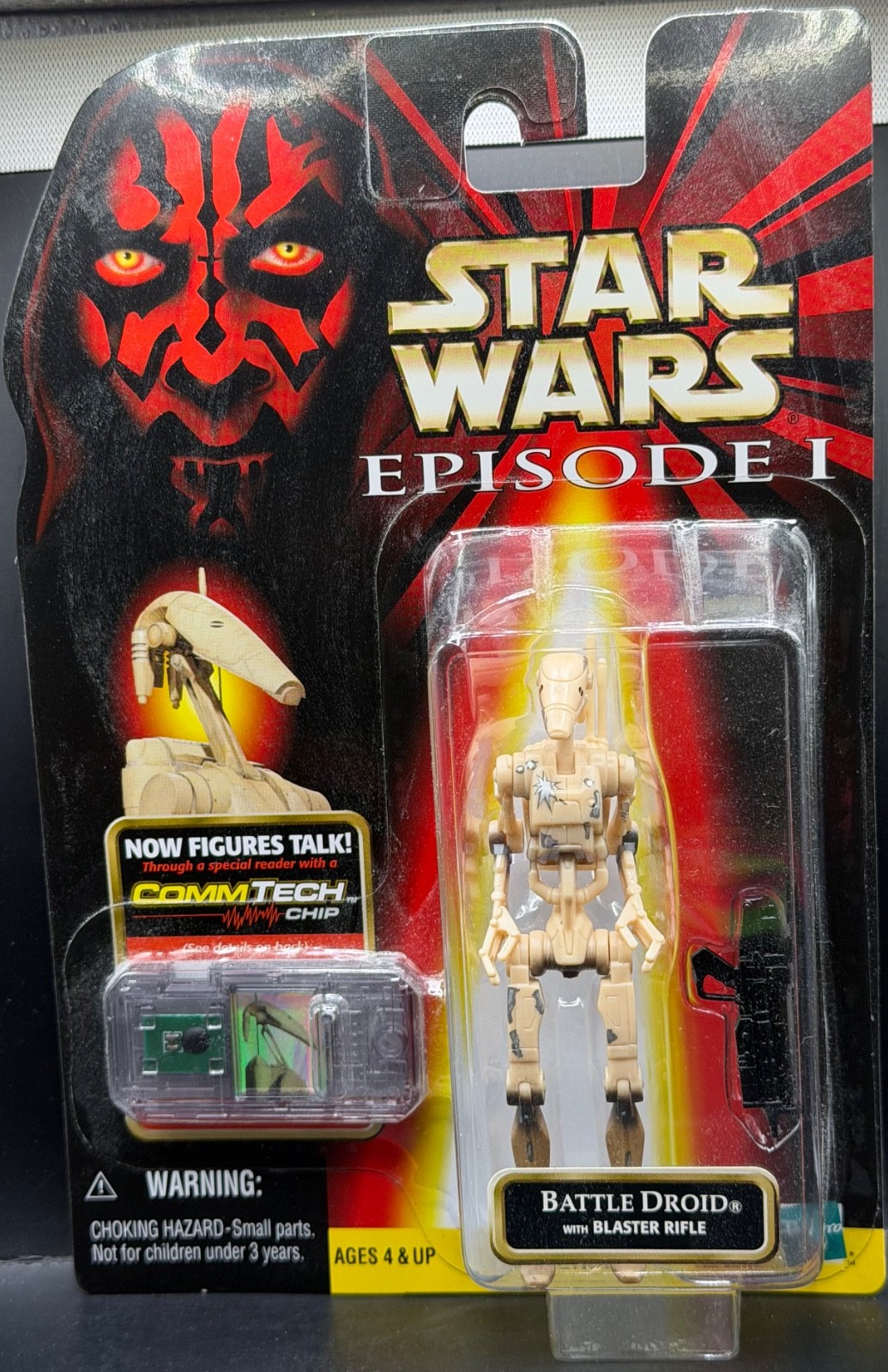 1999 Star Wars Episode I Battle Droid MOC Sealed CommTech Chip Hasbro