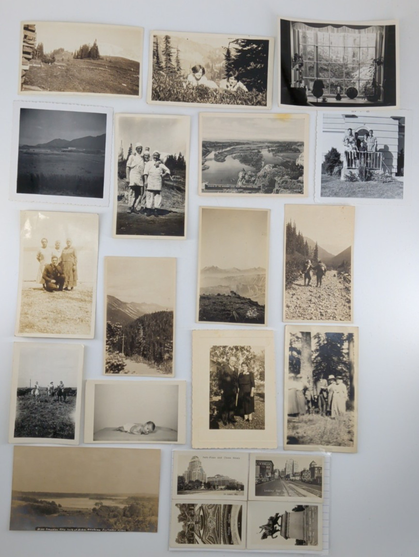 Vintage Black & White Photos Random Lot of 20 People Children & Landscapes