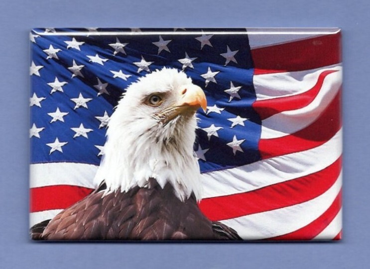 UNITED STATES *2X3 FRIDGE MAGNET* FLAG BANNER NATION COUNTRY STARS EAGLE