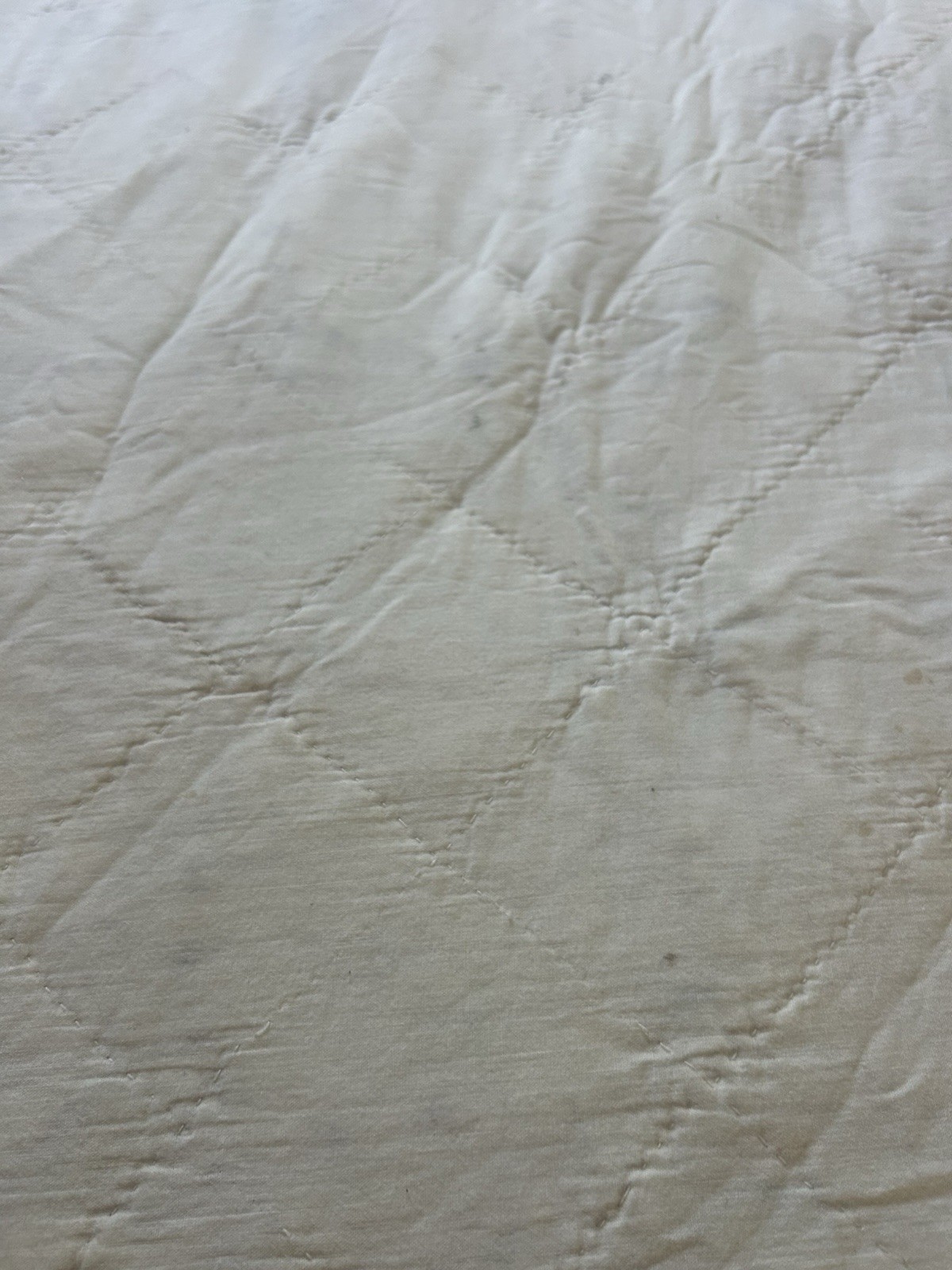 Vtg 4 Point Star Snowball Quilt Feedsack Fabric Scrap Quilt Depression Era READ