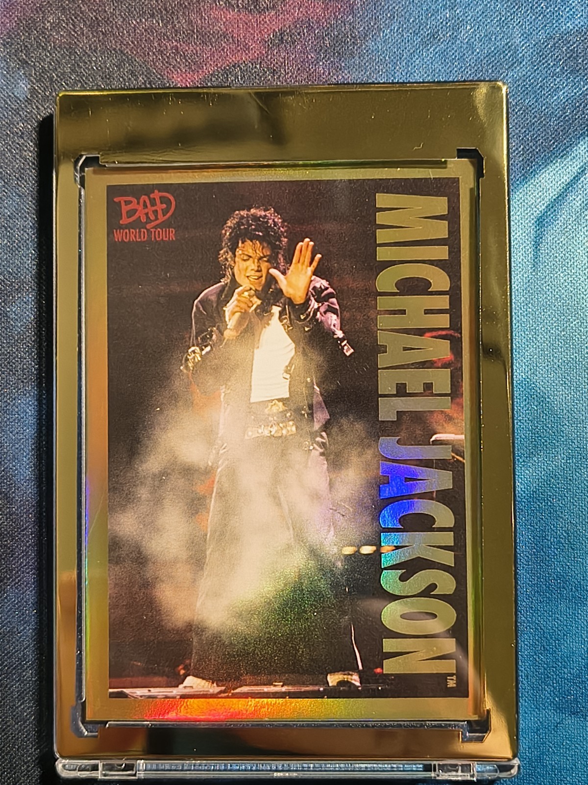 Michael Jackson BAD World Tour /17 Holo Gold Magnetic Case Included
