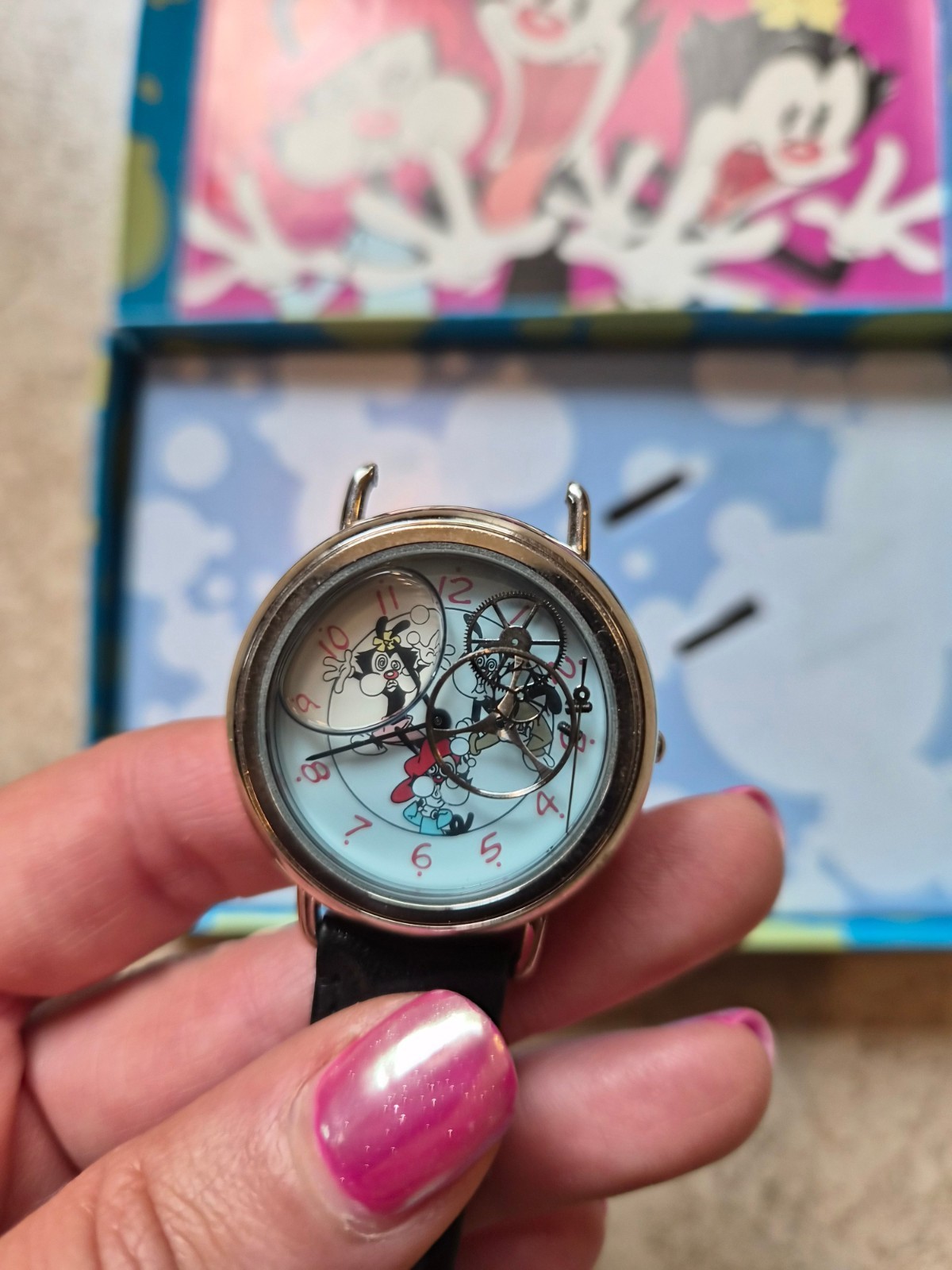 🐭⌚ Vintage Animaniacs Wrist Watch (1994) Warner Bros Fluid Dial w/ Box 🔥 Fun