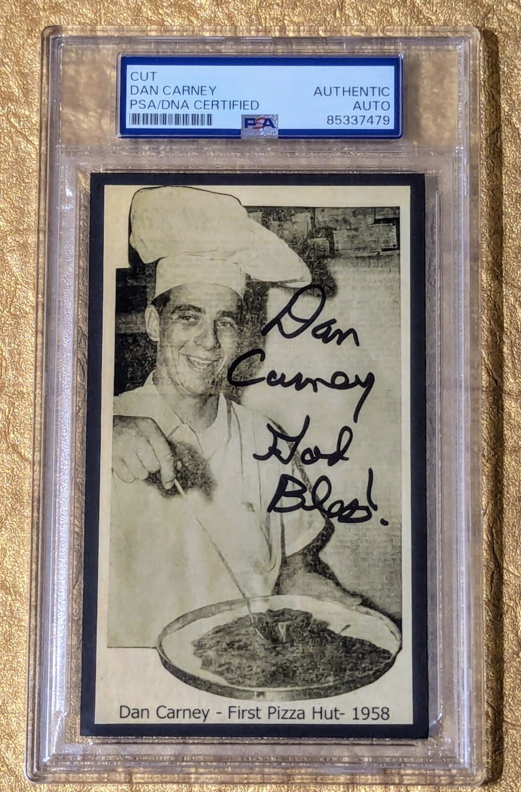 Dan Carney Autograph Created Pizza Hut PSA/DNA Authenticated Signed Card