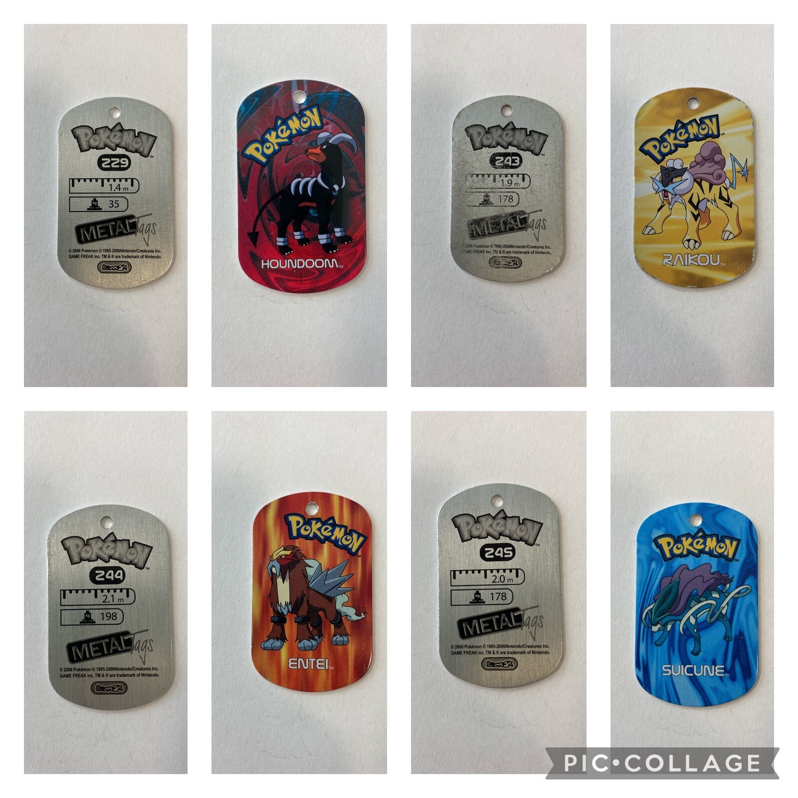 Pokemon METAL TAGS – 2006 – Game Freak – Nintendo – Choose Your Tags! Legendary