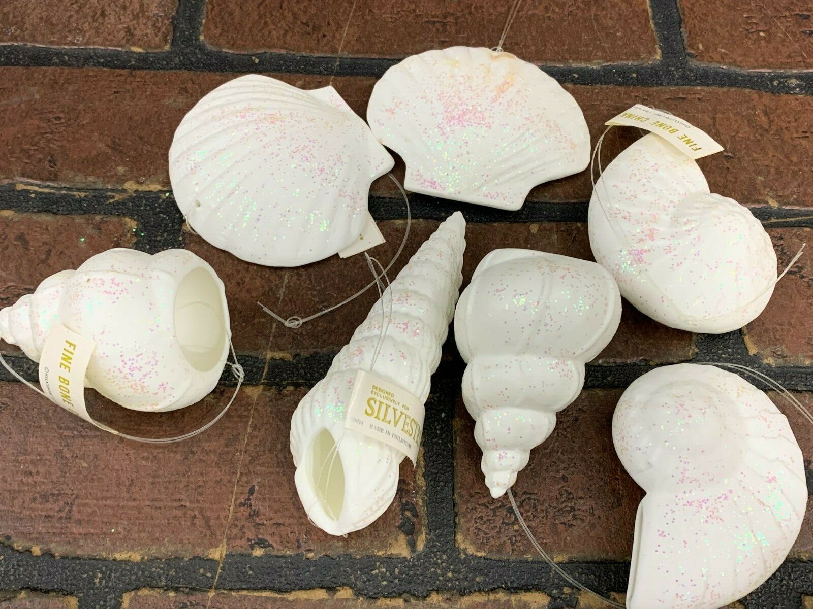 Sea Shell Christmas Beach Nautical Ornament Lot