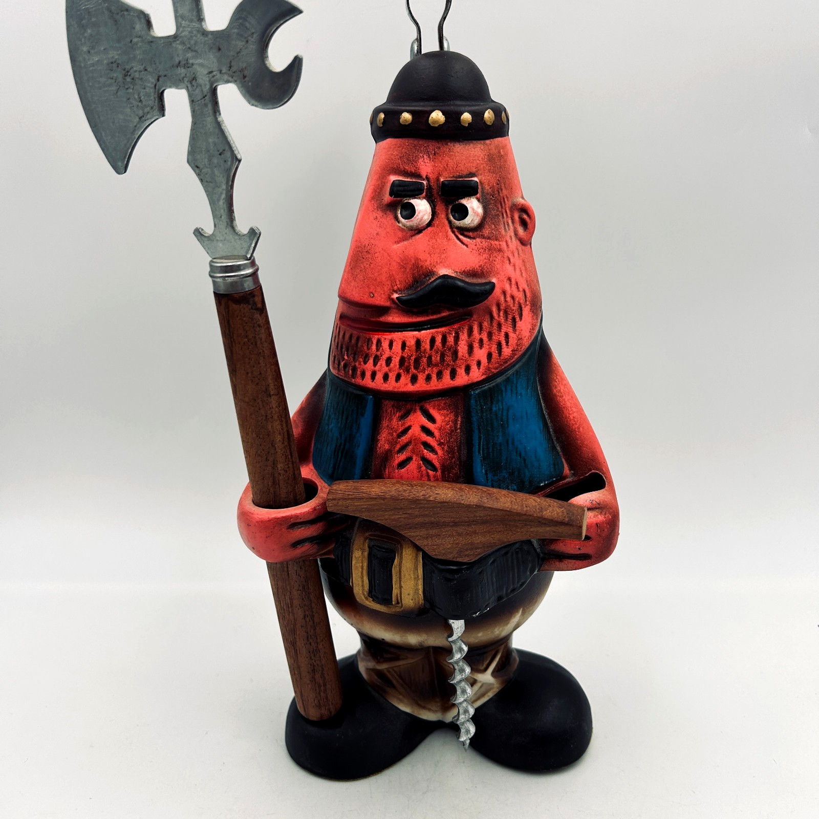 Kitsch Bar Tool Holder Pirate Viking Woodsman Biker Barware Organizer Vintage