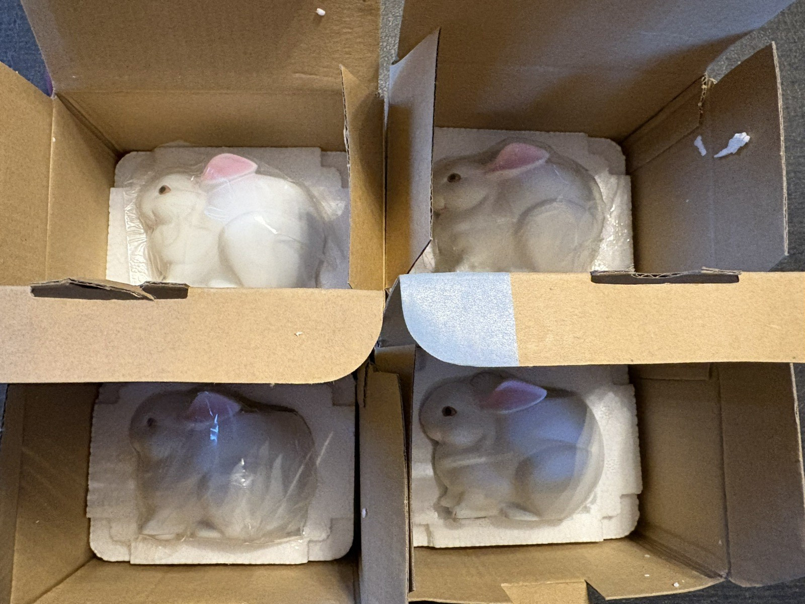 Nature’s Love by PartyLite P91468 Baby Bunny Tealight Holder ~ 4 (New in Box)